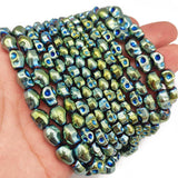 8MM Green Hematite Skull Head Spacer Beads for Jewelry Making