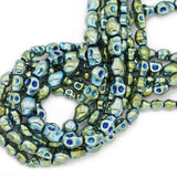 8MM Green Hematite Skull Head Spacer Beads for Jewelry Making