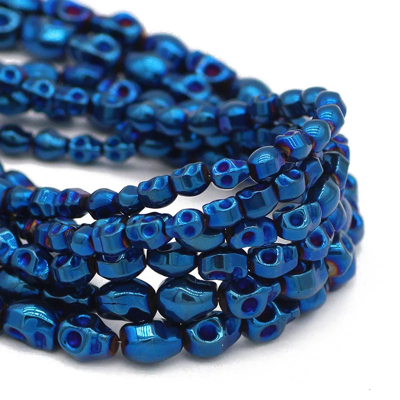Skull Head Hematite Stone Spacers Beads for DIY Jewelry Making