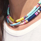 Polymer Clay Choker Necklace in 20 Colors