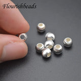 925 Silver Round Spacer Beads DIY Jewelry Findings