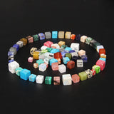 4/6/8mm Cube Stone Beads Jaspers Square Quartz Turquoises Loose Beads Charms