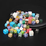 4/6/8mm Cube Stone Beads Jaspers Square Quartz Turquoises Loose Beads Charms
