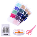 Glass Rondelle Beads Crystal Beading Kit for DIY Jewelry Making