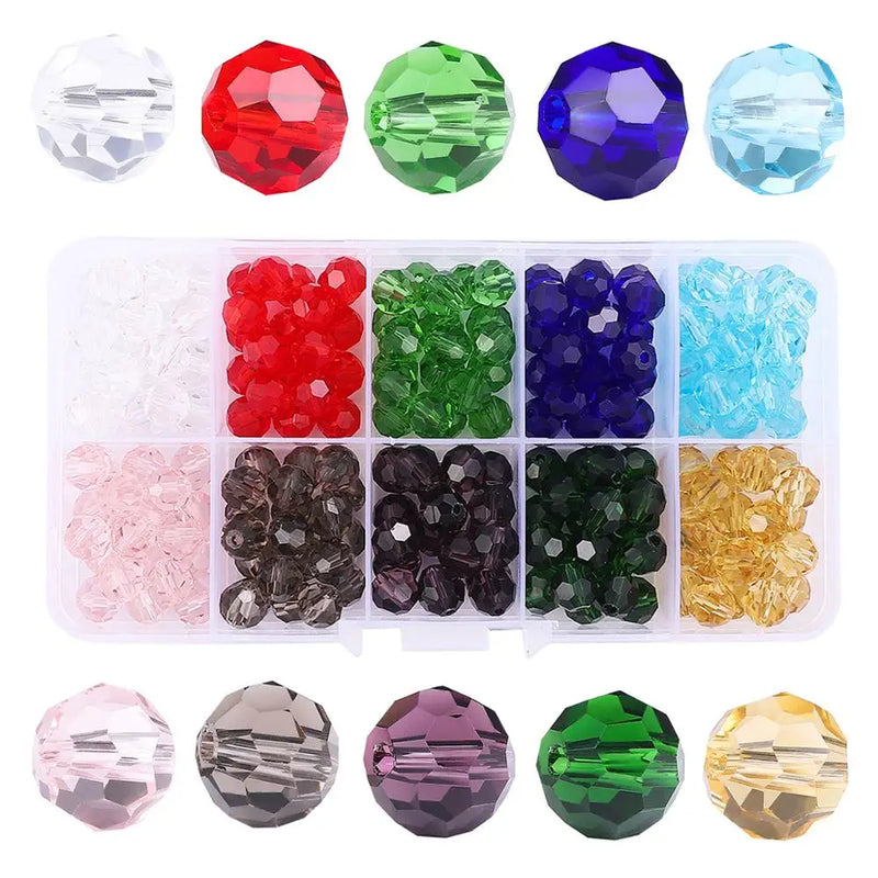 Glass Rondelle Beads Crystal Beading Kit for DIY Jewelry Making