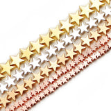 Star Shape Hematite Spacer Beads Silver Plated 4/6/8mm