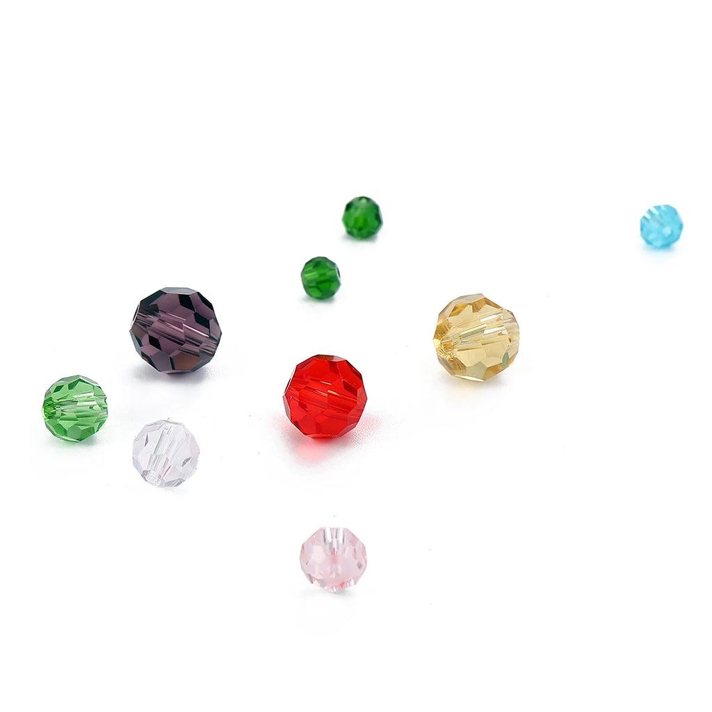 4/6/8mm MixColor Crystal Beads Kit DIY Jewelry Making Spacer Loose Faceted Glass