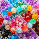 Mixed Round Cracked Crystal Beads Set for DIY Jewelry Making