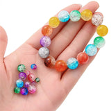 Mixed Round Cracked Crystal Beads Set for DIY Jewelry Making