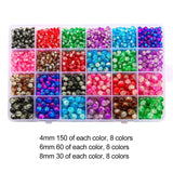 Mixed Round Cracked Crystal Beads Set for DIY Jewelry Making