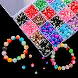 Mixed Round Cracked Crystal Beads Set for DIY Jewelry Making