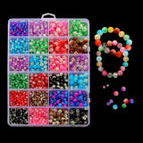Mixed Round Cracked Crystal Beads Set for DIY Jewelry Making