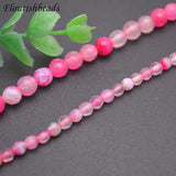Natural Pink Agate Faceted Round Stone Beads 10 Strands/lot