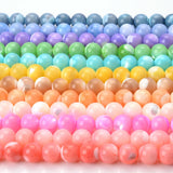 Natural Shell Beads Round Pearls Colorful Spacer Beads for Jewelry Making