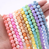 Natural Shell Beads Round Pearls Colorful Spacer Beads for Jewelry Making