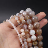 Natural Stone Agates Beads Round Loose Spacer Bead for Jewelry Making