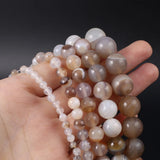 Natural Stone Agates Beads Round Loose Spacer Bead for Jewelry Making