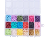 Polymer Clay Beads for Diy Jewelry Making - 15 Colors Pendant Round Gasket Beads
