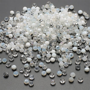 Rondelle Faceted Glass Beads 4/6/8mm Loose Spacer Crystal Round Beads