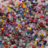 Rondelle Faceted Glass Beads 4/6/8mm Loose Spacer Crystal Round Beads