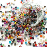 Rondelle Faceted Glass Beads 4/6/8mm Loose Spacer Crystal Round Beads
