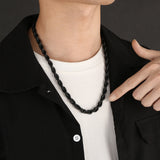 Stainless Steel Minimalist Twist Rope Chain Necklace For Men