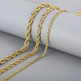 Stainless Steel Minimalist Twist Rope Chain Necklace For Men