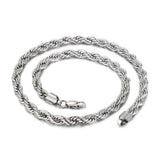 Stainless Steel Minimalist Twist Rope Chain Necklace For Men