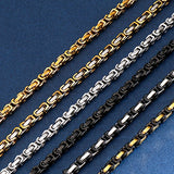4/6/8mm Stainless Steel Box Chain Necklace For Men
