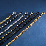 4/6/8mm Stainless Steel Box Chain Necklace For Men