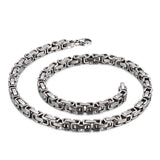 4/6/8mm Stainless Steel Box Chain Necklace For Men