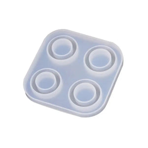 4/6 Grid Rings Shape Silicone Epoxy Mold UV Resin Moulds Pendant Tools Jewelry