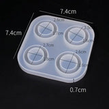 4/6 Grid Rings Shape Silicone Epoxy Mold UV Resin Moulds Pendant Tools Jewelry