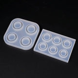 4/6 Grid Rings Shape Silicone Epoxy Mold UV Resin Moulds Pendant Tools Jewelry