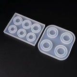 4/6 Grid Rings Shape Silicone Epoxy Mold UV Resin Moulds Pendant Tools Jewelry