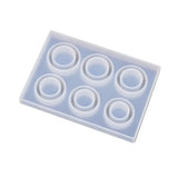 4/6 Grid Rings Shape Silicone Epoxy Mold UV Resin Moulds Pendant Tools Jewelry