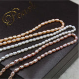 4*6MM 118Pcs/2Strands AA Natural Freshwater Pearl Earring Bead Strand