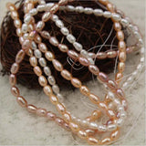 4*6MM 118Pcs/2Strands AA Natural Freshwater Pearl Earring Bead Strand