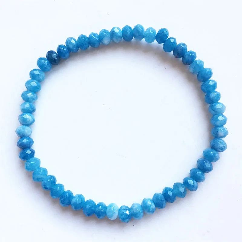 6MM Hemimorphite Larimar Bracelet Boho Yoga Gemstone Vintage Bead Jewelry