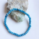6MM Hemimorphite Larimar Bracelet Boho Yoga Gemstone Vintage Bead Jewelry