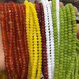 4*6MM Faceted Natural Stone Jade Gemstone Beads for Jewelry Making