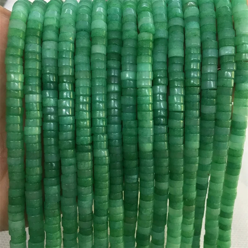 6MM Green Disc Heishi Stone Beads for DIY Jewelry Making