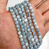 6MM Natural Round Faceted Flat Stone Bead Quartzs Agat Jaspers Spacer Beads