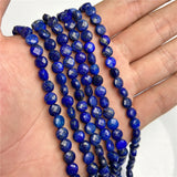 6MM Natural Round Faceted Flat Stone Bead Quartzs Agat Jaspers Spacer Beads