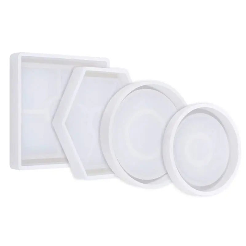 Crystal Epoxy Resin Mold Coaster Casting Silicone Mould DIY Jewelry Making