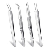 Curved Pointy Tweezers Locking Angled for Crafts Electronics
