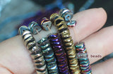 Natural Hematite Wavy Disc Shape Spacer Beads 250/200pcs