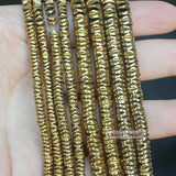 Natural Hematite Wavy Disc Shape Spacer Beads 250/200pcs
