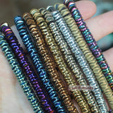 Natural Hematite Wavy Disc Shape Spacer Beads 250/200pcs