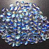 Moonstone Oval Shape Flat Bottom Beads for Jewelry Inlaid 2PCS/LOT